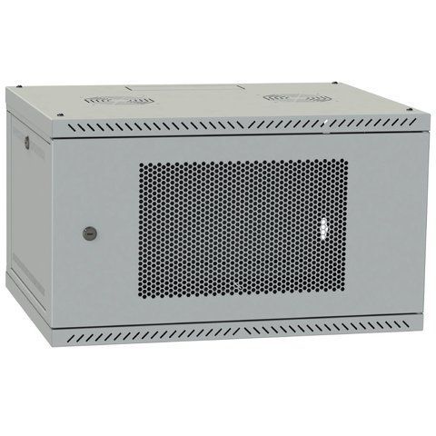 IPCOM 4U 600x350 двері перфорація (сіра) Шафа телекомунікаційна 99-10025692 фото