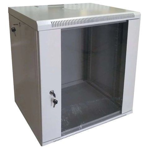 Hypernet WMNC66-12U-FLAT-AC Шафа комутаційна настінна 12U 600x600 розбірна сіра 99-00022424 фото