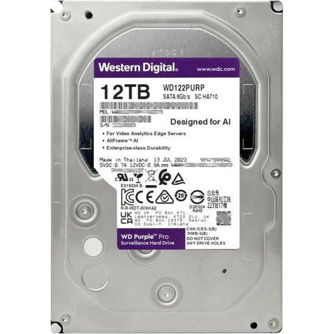 Western Digital WD122PURP 12Тб Жорсткий диск внутрішній 99-10025196 фото