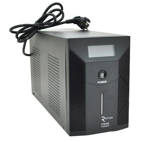 Ritar RTM2000 (1200W) Proxima-D LCD, AVR, 2st, 3xSCHUKO socket, 4x12V7,5Ah Джерела безперебійного живлення 99-00022683 фото