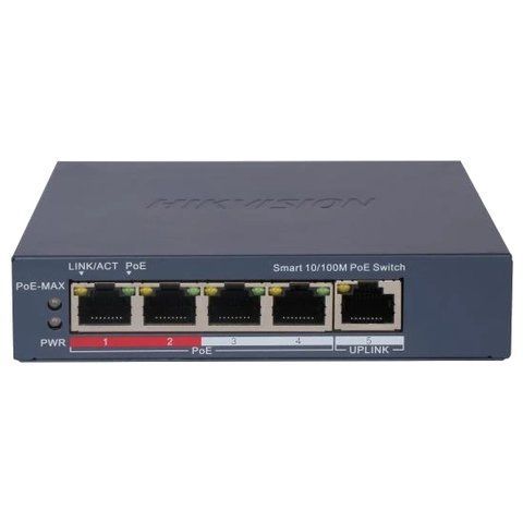 Hikvision DS-3E1105P-EI/V2 POE Комутатор 5 портів керований 99-00019962 фото