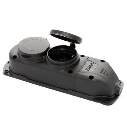 ERKA 6002 Колодка подвійна із заглушкою 2*16 (каучук) 99-00009745 фото