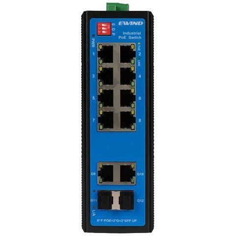 Ewind EW-PIS1712-8FE PoE Комутатор 12 портів некерований 99-00018272 фото