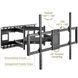 Gembird WM-120ST-01 60-120" 120 кг Кронштейн для телевізора 99-00022258 фото 2