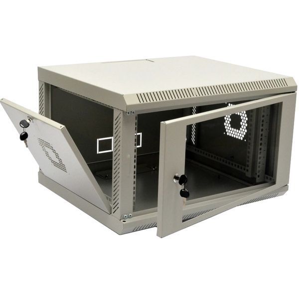 19" 6U, 600х500х373 мм акрилове скло сіра Шафа 99-00023110 фото