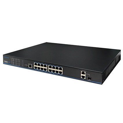 UTP3218TS-PSB 16 портів 10/100 Мбіт/с PoE+ 2 порти Gigabit RJ-45 (1 порт комбінований SFP) 99-00008151 фото